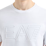 T-shirt patch logo frontale bianco