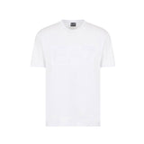 T-shirt patch logo frontale bianco