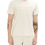 T-shirt patch logo frontale beige