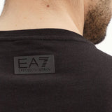 T-shirt patch logo frontale nero