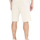 Shorts maxi logo patch beige