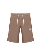 Shorts con logo laterale beige
