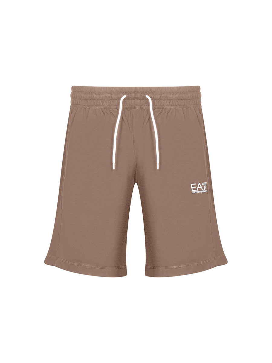 Shorts con logo laterale beige