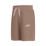 Shorts con logo laterale beige