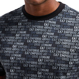 T-shirt logo lettering nero