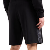 Shorts con banda logo lettering nero