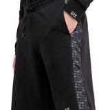 Shorts con banda logo lettering nero