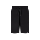 Shorts con banda logo lettering nero