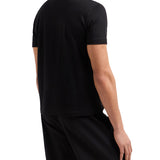 T-shirt patch logo beige/nero