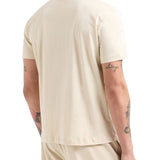 T-shirt patch logo beige