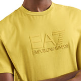 T-shirt patch logo verde acido