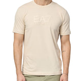 T-shirt logo rilievo beige