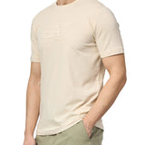 T-shirt logo rilievo beige