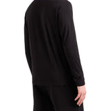 T-shirt maniche lunghe logo patch nero