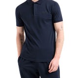 Polo basic in piquet blu