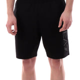 Shorts logo sul fondo a rilievo blu
