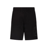 Shorts logo sul fondo a rilievo nero