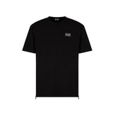 T-shirt con zip laterale nero