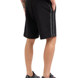 Shorts banda logo laterale nero