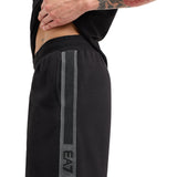 Shorts banda logo laterale nero
