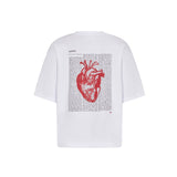 T-shirt stampa amore sul retro fantasia