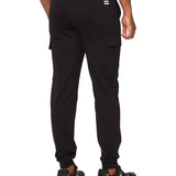 Pantalone cargo in felpa nero