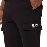 Pantalone cargo in felpa nero