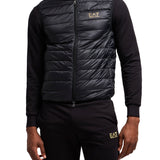 Smanicato trapuntato con chiusura zip in nylon nero