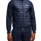 Smanicato trapuntato con chiusura zip in nylon blu