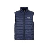 Smanicato trapuntato con chiusura zip in nylon blu