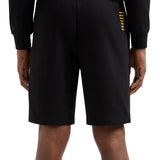 Shorts basic in felpa con logo a contrasto nero multi