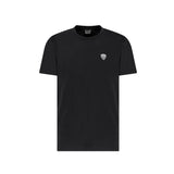 T-shirt placca logo sul petto nero