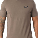 T-shirt basic in jersey marrone