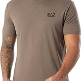 T-shirt basic in jersey marrone