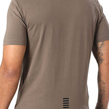 T-shirt basic in jersey marrone