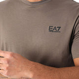 T-shirt basic in jersey marrone