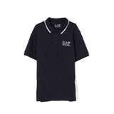 Polo in piquet di cotone blu