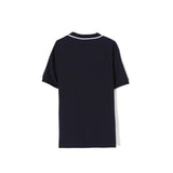 Polo in piquet di cotone blu