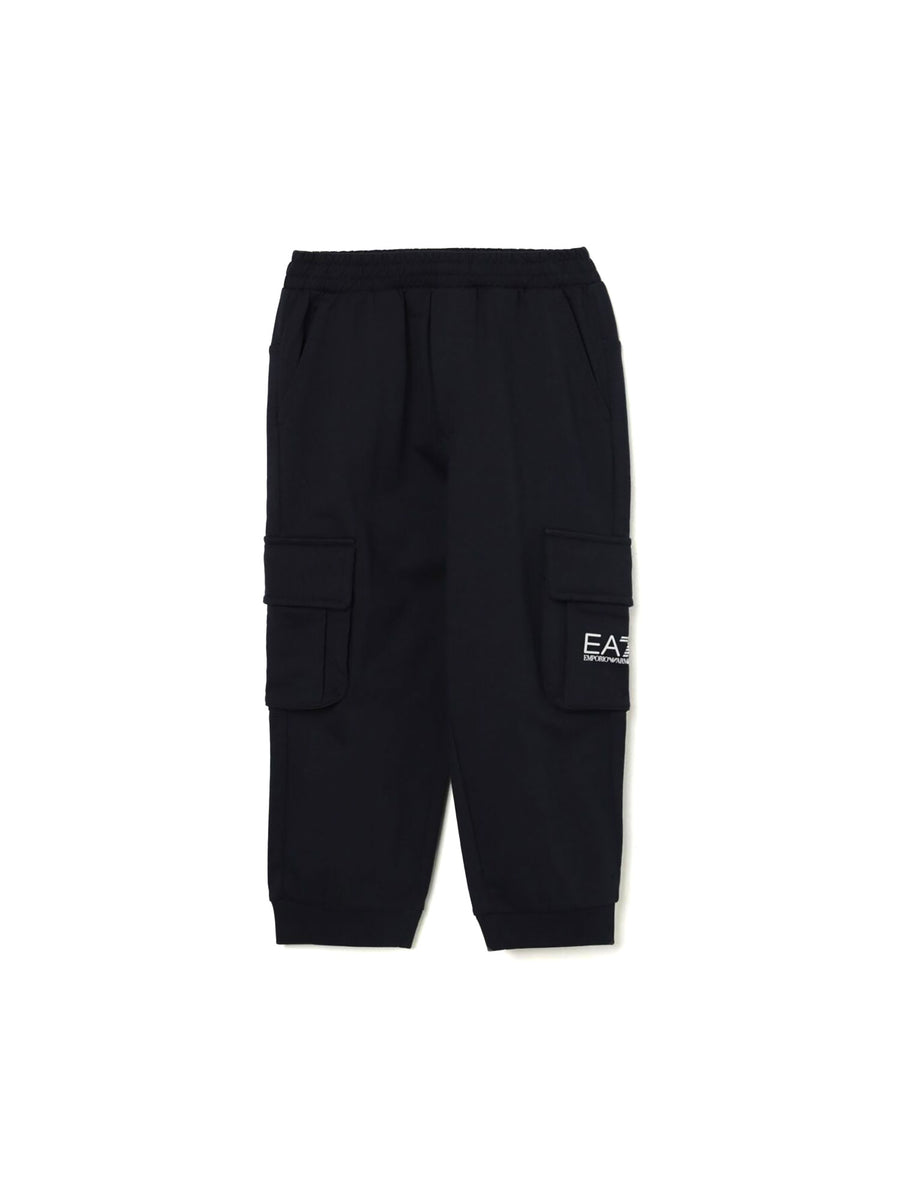 Pantalone cargo in felpa nero