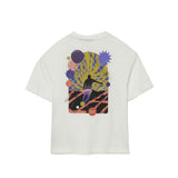 T-shirt maxi stampa sul retro bianco