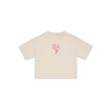 T-shirt patch logo beige