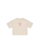T-shirt patch logo beige