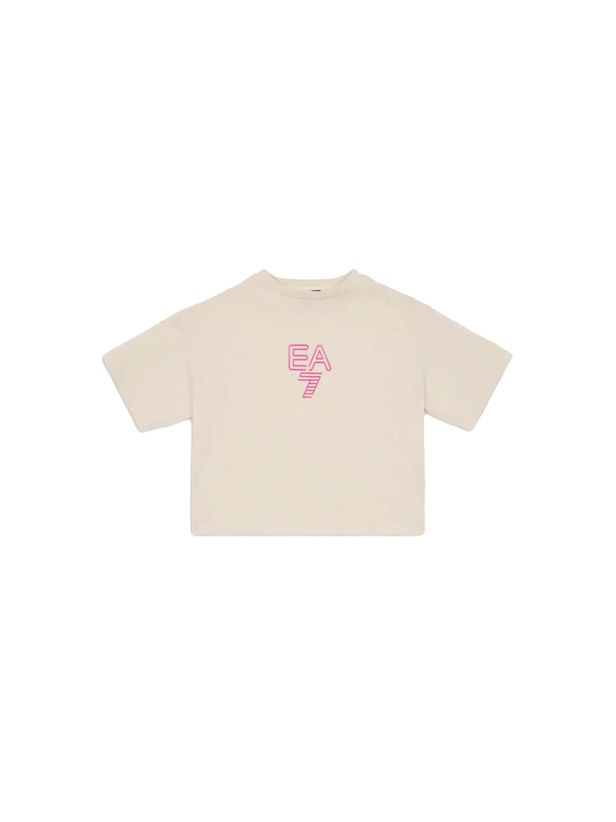 T-shirt patch logo beige