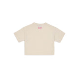 T-shirt patch logo beige