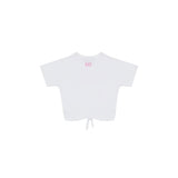 Blusa con logo glitter bianco