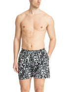Boxer mare logo graffiti allover nero multi