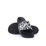 Ciabatta maxi logo fantasia pvc nero multi