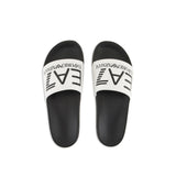 Ciabatta maxi logo pvc bianco/nero