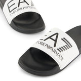 Ciabatta maxi logo pvc bianco/nero