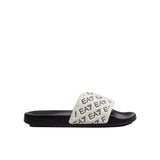 Ciabatte logo allover pvc bianco/nero